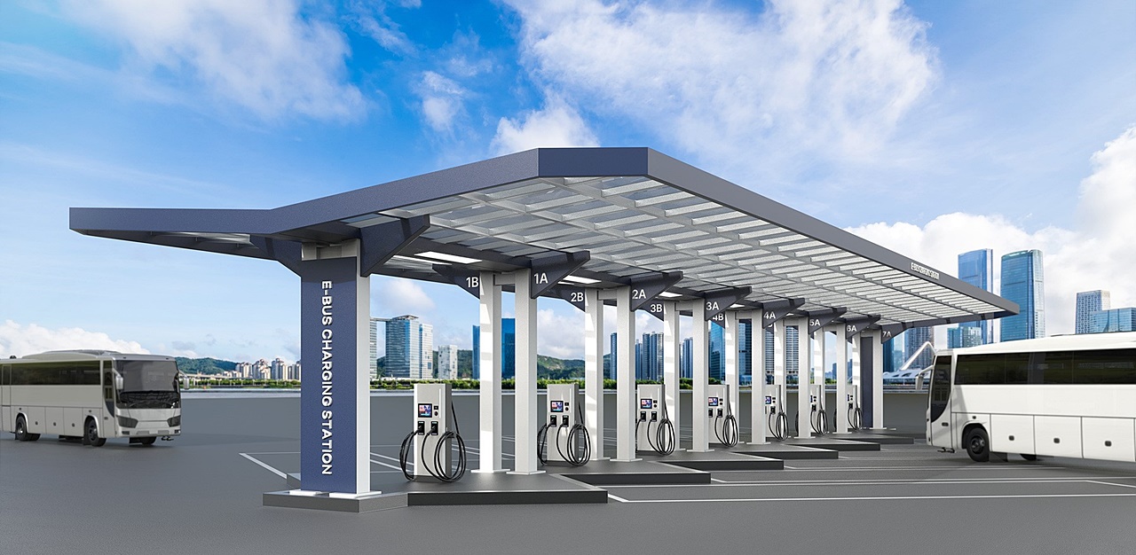 인도네시아에 설치 예정인 전기버스용 충전기 조감도.