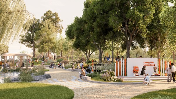 서울국제정원박람회 기업정원 'Spicy Happiness In Noodles' 렌더링 이미지